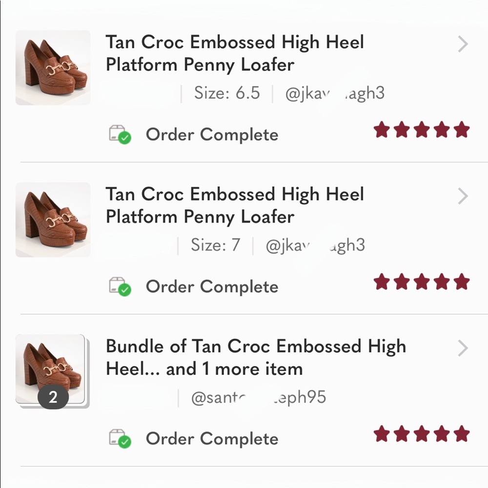 Tan Croc Embossed High Heel Platform Penny Loafer - Picture 5 of 7